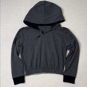 P'tula Gray Crop Hoodie